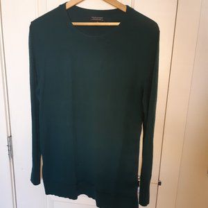 Emerald green merino wool sweater